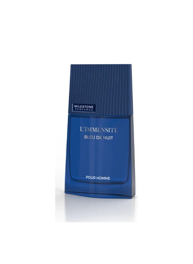 Milestone L’Immensite Bleu De Nuit - For Men - EDP - 100ml - Image 2